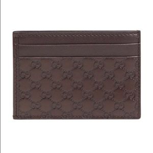 Gucci Brown Leather Card Case